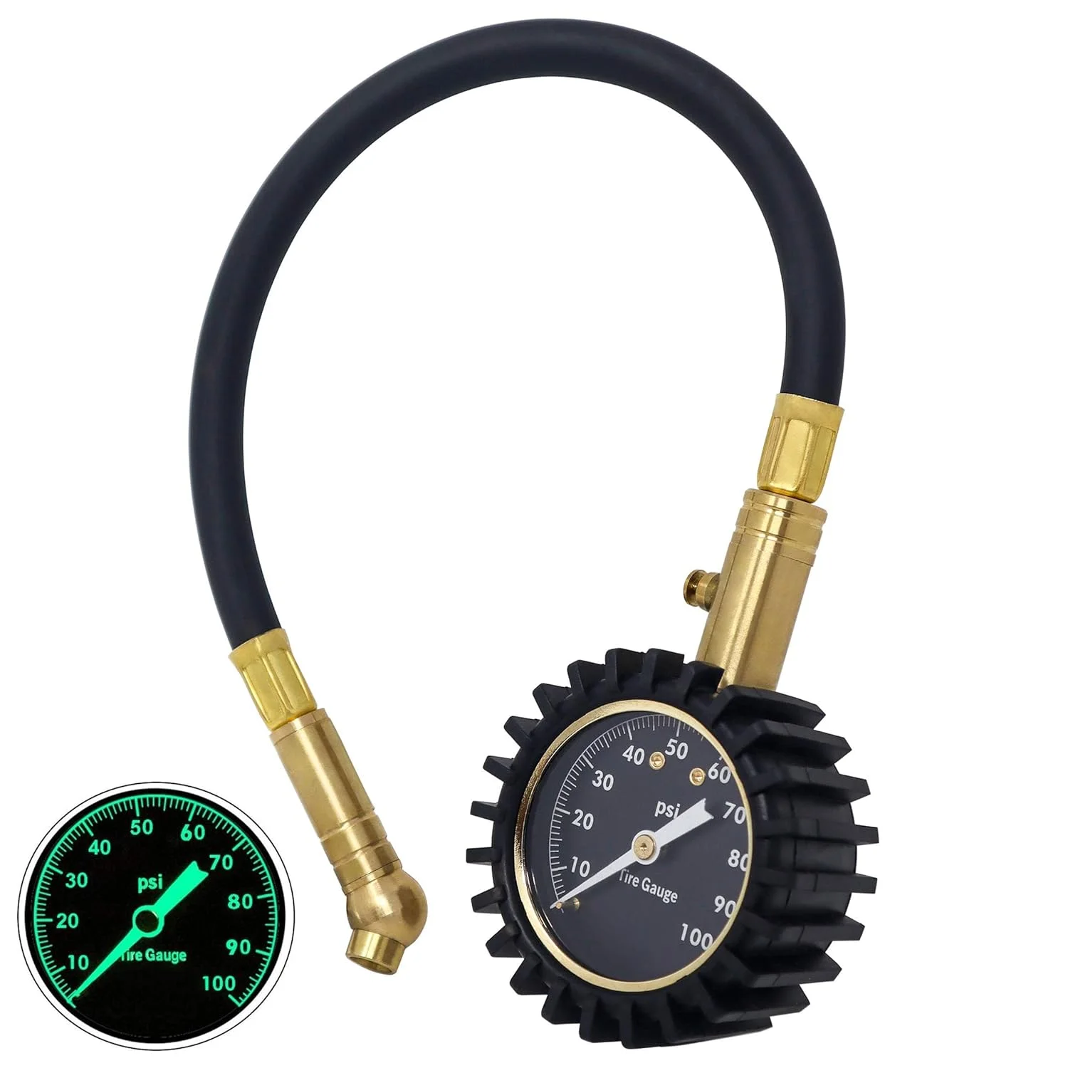 فشارسنج تایر، 0-100 PSI، دارای دقت تایید شده ANSI B40.1 با صفحه نمایش بزرگ 2 اینچی، خواندن آسان برای خودرو، شاسی بلند، کامیون و موتورسیکلت فشارسنج تایر، 0-100 PSI، دارای دقت تایید شده ANSI B40.1 با صفحه نمایش بزرگ 2 اینچی، خواندن آسان برای خودرو، شاسی بلند، کامیون و موتورسیکلت