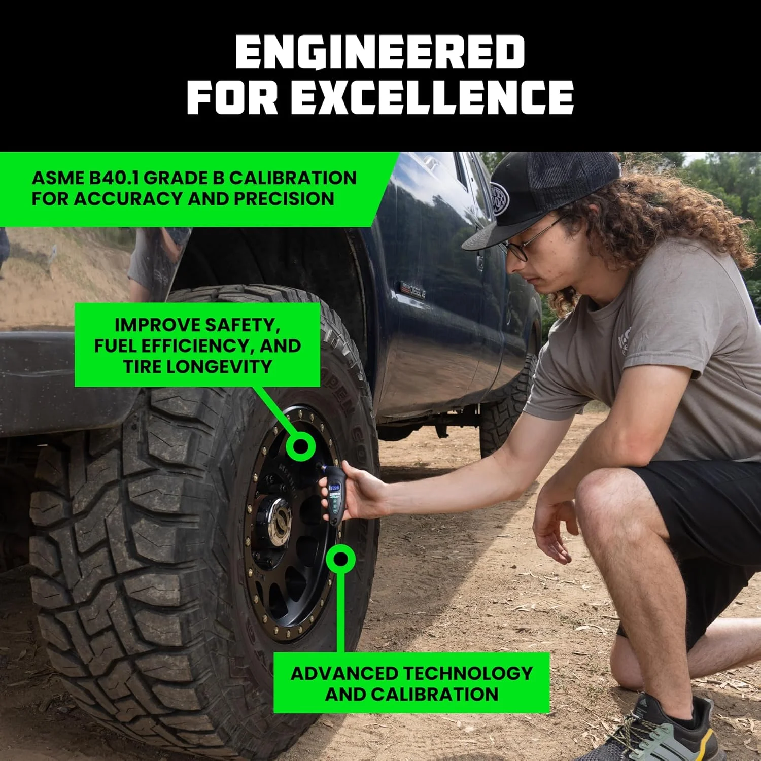 فشارسنج دیجیتال تایر راینو USA با طراحی ارگونومیک، نازل چراغ دار و صفحه نمایش LCD با نور پس زمینه - قرائت های دقیق فشارسنج دیجیتال تایر راینو USA با طراحی ارگونومیک، نازل چراغ دار و صفحه نمایش LCD با نور پس زمینه - قرائت های دقیق