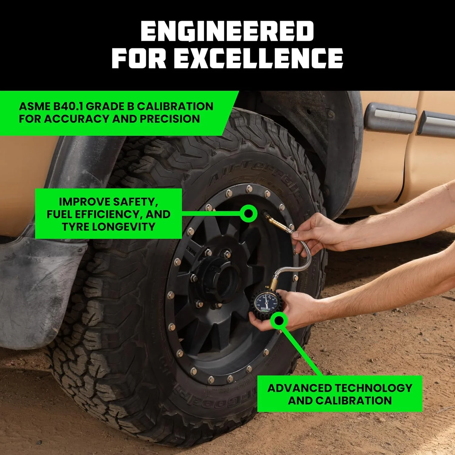 فشارسنج لاستیک سنگین RHINO USA (0-75 PSI) - دارای گواهی ANSI B40.1، صفحه نمایش بزرگ 2 اینچی با قابلیت خواندن آسان، شیلنگ بافته شده ممتاز، سخت افزار برنجی جامد، بهترین برای هر خودرو، کامیون، موتور سیکلت، RV فشارسنج لاستیک سنگین RHINO USA (0-75 PSI) - دارای گواهی ANSI B40.1، صفحه نمایش بزرگ 2 اینچی با قابلیت خواندن آسان، شیلنگ بافته شده ممتاز، سخت افزار برنجی جامد، بهترین برای هر خودرو، کامیون، موتور سیکلت، RV