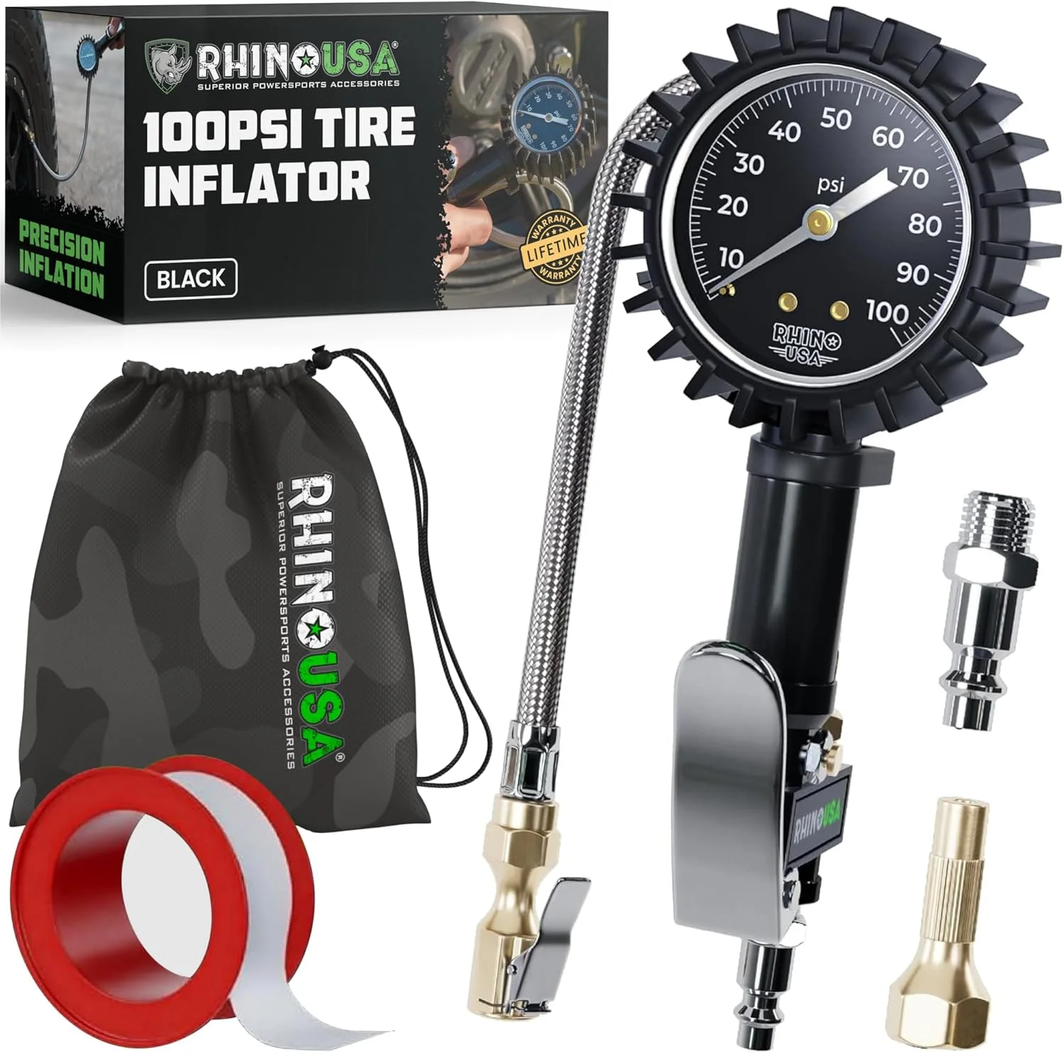 گیج تنظیم باد تایر راینو USA مدل RGAUGE-0150 گیج تنظیم باد تایر راینو USA مدل RGAUGE-0150