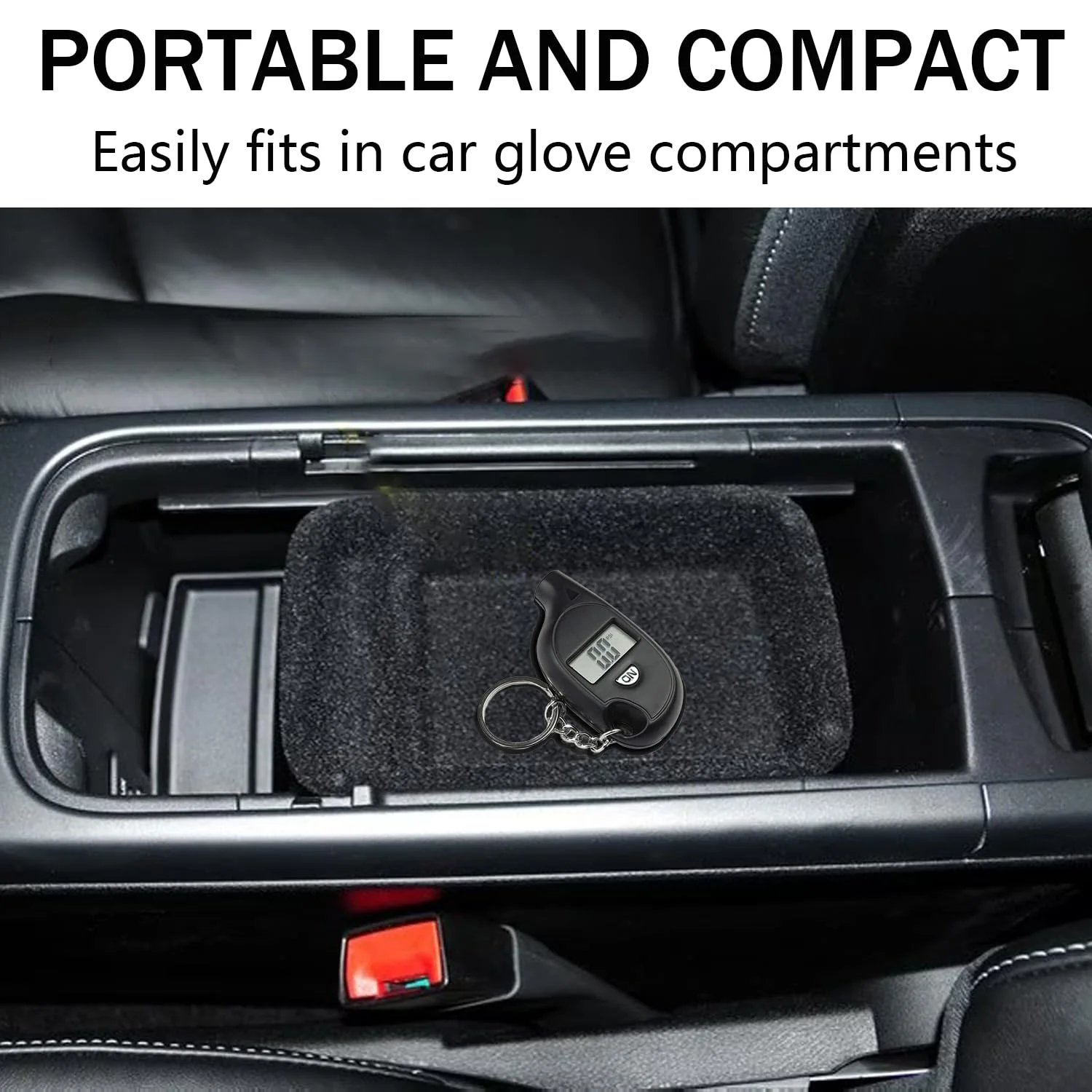 مینی فشارسنج تایر، 5-150PSI فشارسنج دیجیتال LCD تایر با جاکلیدی