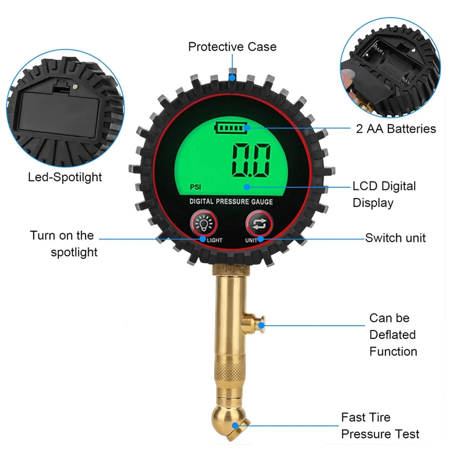 تنظیم کننده دیجیتال فشار باد لاستیک ROADPOWER با قدرت بالا 200 PSI، 4 حالت، با LCD دارای نور پس زمینه، کیت تخلیه سریع باد لاستیک خودروهای آفرود 4x4 با دکمه رهاسازی دقیق، برای ماشین، کامیون، موتور سیکلت...، مدل: RP-TG-440 تنظیم کننده دیجیتال فشار باد لاستیک ROADPOWER با قدرت بالا 200 PSI، 4 حالت، با LCD دارای نور پس زمینه، کیت تخلیه سریع باد لاستیک خودروهای آفرود 4x4 با دکمه رهاسازی دقیق، برای ماشین، کامیون، موتور سیکلت...، مدل: RP-TG-440