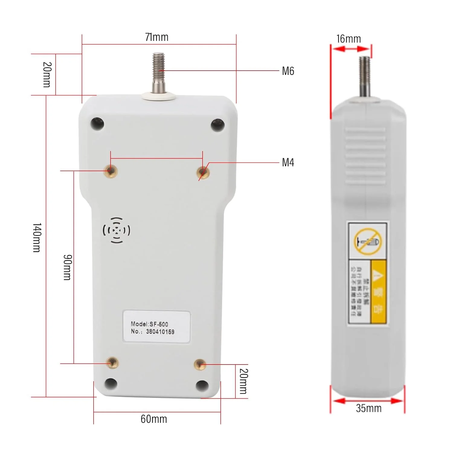 نیروسنج دیجیتال SF-500، 500 نیوتن، 100-240 ولت (دوشاخه آمریکایی) نیروسنج دیجیتال SF-500، 500 نیوتن، 100-240 ولت (دوشاخه آمریکایی)