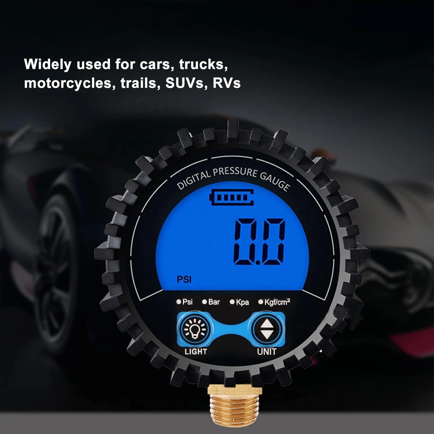 فشارسنج دیجیتال هوای TERRIFI با صفحه نمایش بزرگ - رزوه 1/8 اینچ 10 میلی متری، قابل باد کردن، اندازه گیری دقیق فشارسنج دیجیتال هوای TERRIFI با صفحه نمایش بزرگ - رزوه 1/8 اینچ 10 میلی متری، قابل باد کردن، اندازه گیری دقیق