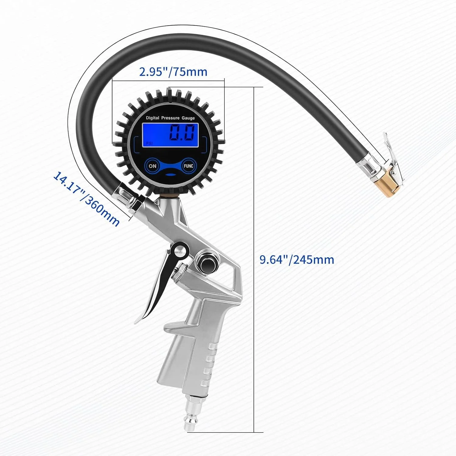 گیج فشار باد دیجیتال TERRIFI با قابلیت تنظیم باد، 0-150 PSI - دارای سری دقیق، دقت نمایش 0.1 - سازگار با کمپرسور هوا برای باد کردن چرخ گیج فشار باد دیجیتال TERRIFI با قابلیت تنظیم باد، 0-150 PSI - دارای سری دقیق، دقت نمایش 0.1 - سازگار با کمپرسور هوا برای باد کردن چرخ