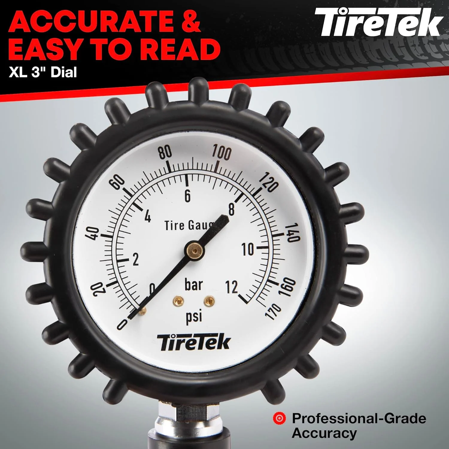 فشارسنج تایر TIRETEK با قابلیت باد کردن (170 PSI) - فشارسنج هوا برای تایرها - اتصال بادکننده تایر کمپرسور هوا فشارسنج تایر TIRETEK با قابلیت باد کردن (170 PSI) - فشارسنج هوا برای تایرها - اتصال بادکننده تایر کمپرسور هوا