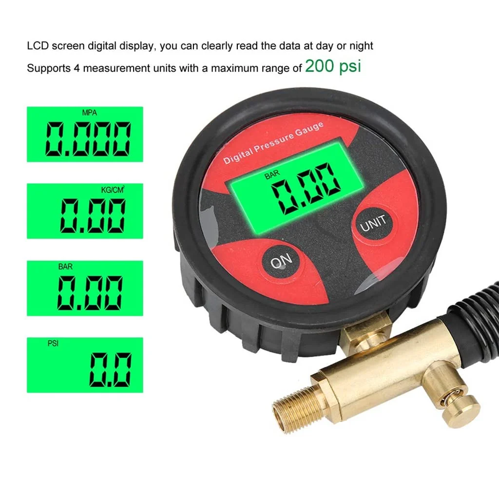 فشارسنج دیجیتال تایر SYOSI، فشارسنج دیجیتال چند منظوره LCD برای خودرو، تستر فشار باد تایر، مانومتر دیجیتال LCD برای خودرو، کامیون، موتورسیکلت فشارسنج دیجیتال تایر SYOSI، فشارسنج دیجیتال چند منظوره LCD برای خودرو، تستر فشار باد تایر، مانومتر دیجیتال LCD برای خودرو، کامیون، موتورسیکلت