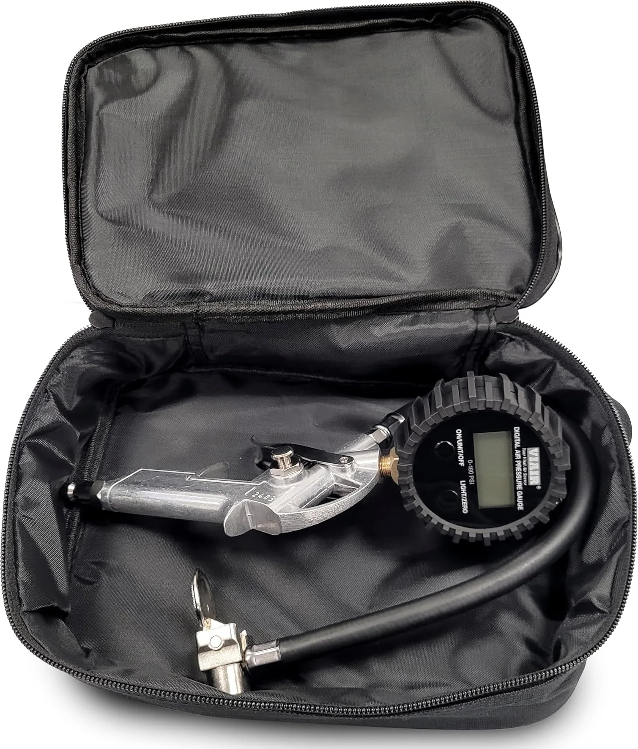 تفنگ باد دیجیتال VIAIR 00042 با گیج 2.5 اینچی و کیف حمل، مشکی تفنگ باد دیجیتال VIAIR 00042 با گیج 2.5 اینچی و کیف حمل، مشکی