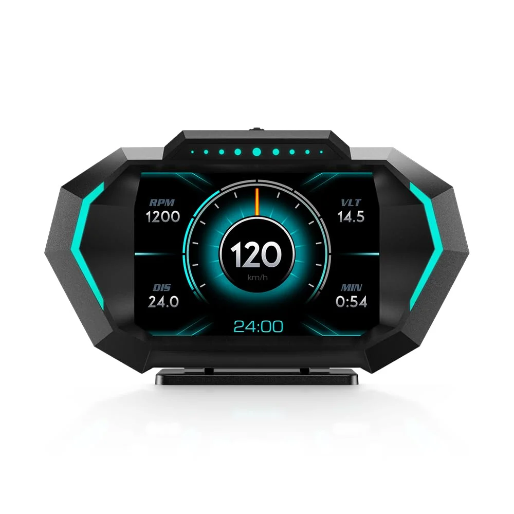 نمایشگر گیج OBD2 وییی، نمایشگر بالای سر برای خودرو، سرعت سنج دیجیتال، دورسنج، گیج دمای آب، گیج هوشمند چند داده، کامپیوتر سفری، تست کننده فشار سوخت برای همه خودروها