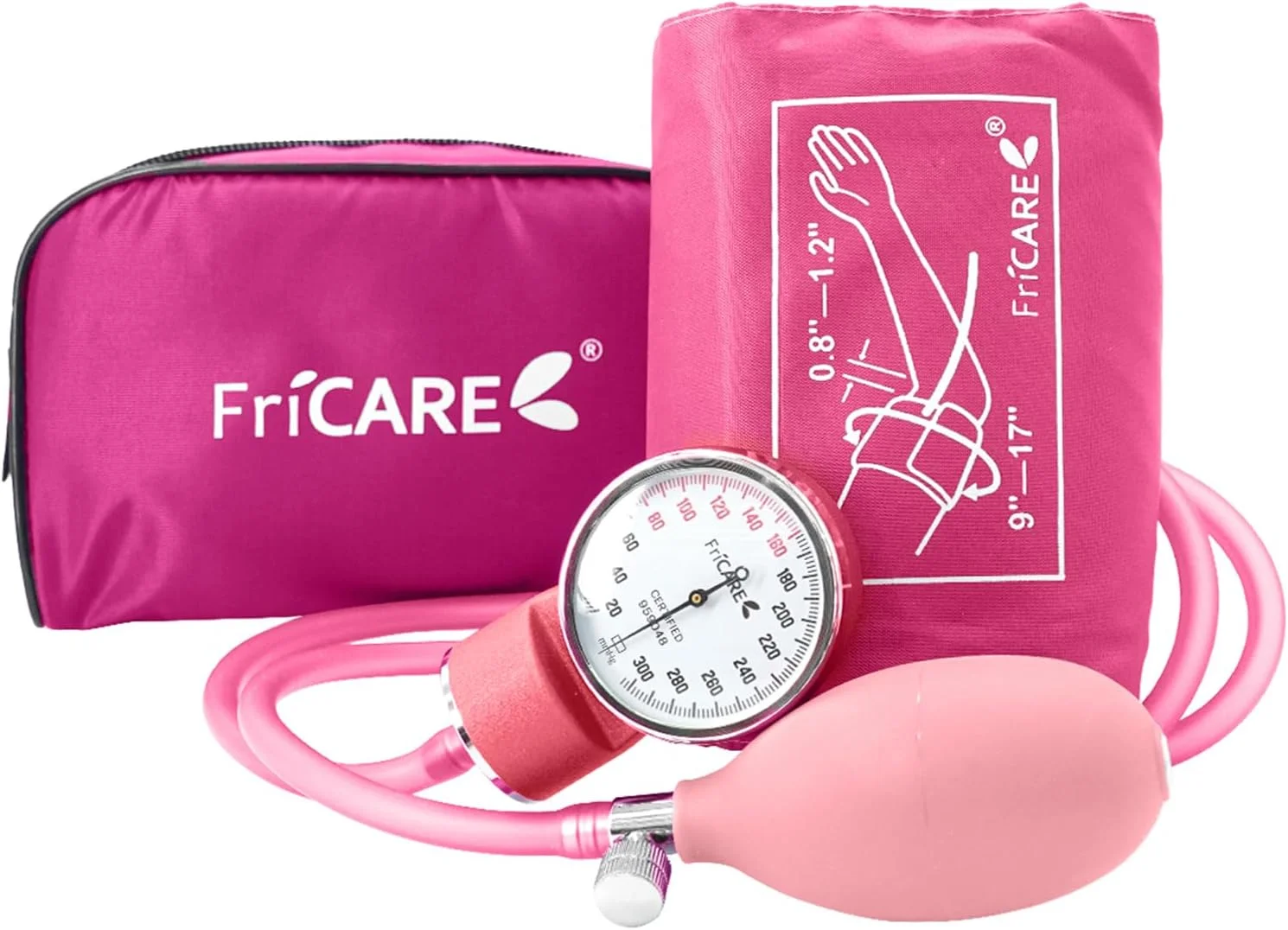 فشارسنج عقربه ای دستی صورتی FriCARE برای دانشجویان پرستاری - فشارسنج حرفه ای برای مطب پزشک - کاف نایلونی بادوام برای نظارت بر فشار خون، دارای کیف حمل، سایز بزرگسال فشارسنج عقربه ای دستی صورتی FriCARE برای دانشجویان پرستاری - فشارسنج حرفه ای برای مطب پزشک - کاف نایلونی بادوام برای نظارت بر فشار خون، دارای کیف حمل، سایز بزرگسال