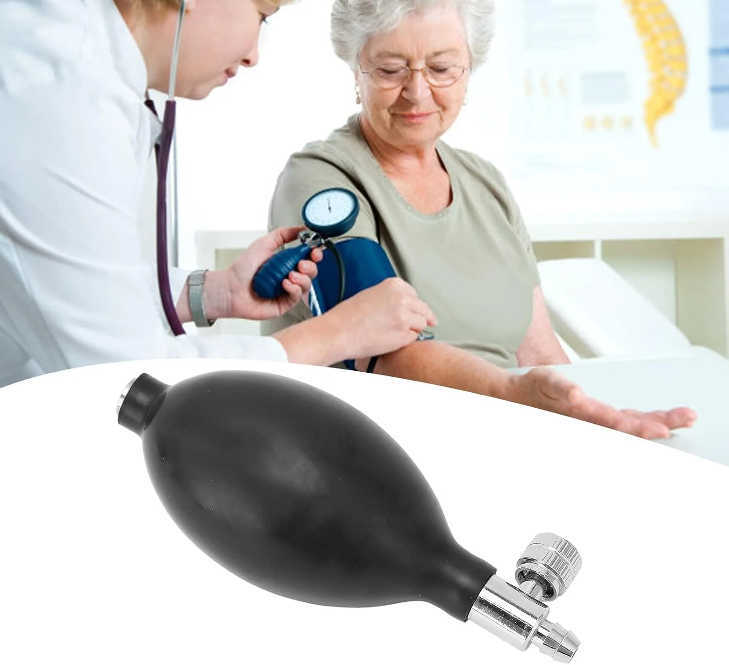 یک عدد پمپ لاتکس جایگزین برای دستگاه فشار خون به همراه دریچه تخلیه هوا