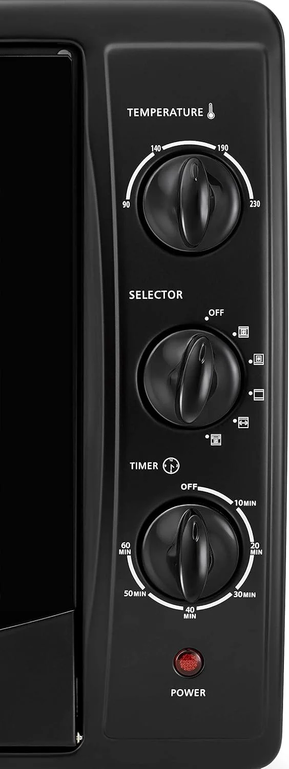 آون توستر 45 لیتری دو جداره بلک اند دکر با جوجه گردان برای تست کردن/پخت/گریل مشکی TRO45RDG-B5