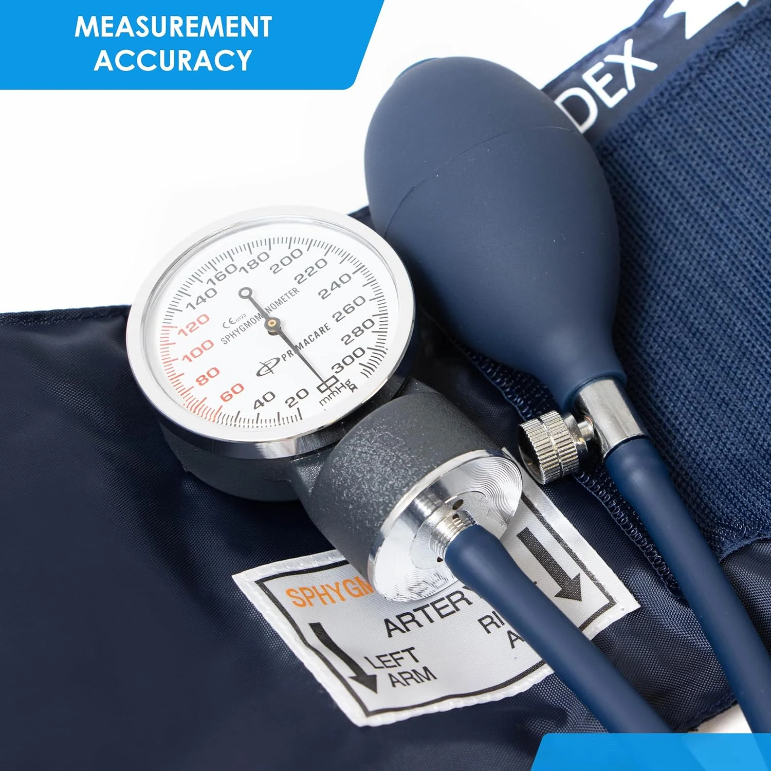 کیت فشار خون سری کلاسیک بزرگسال Primacare DS-9197-BL، همراه با گوشی پزشکی آبی