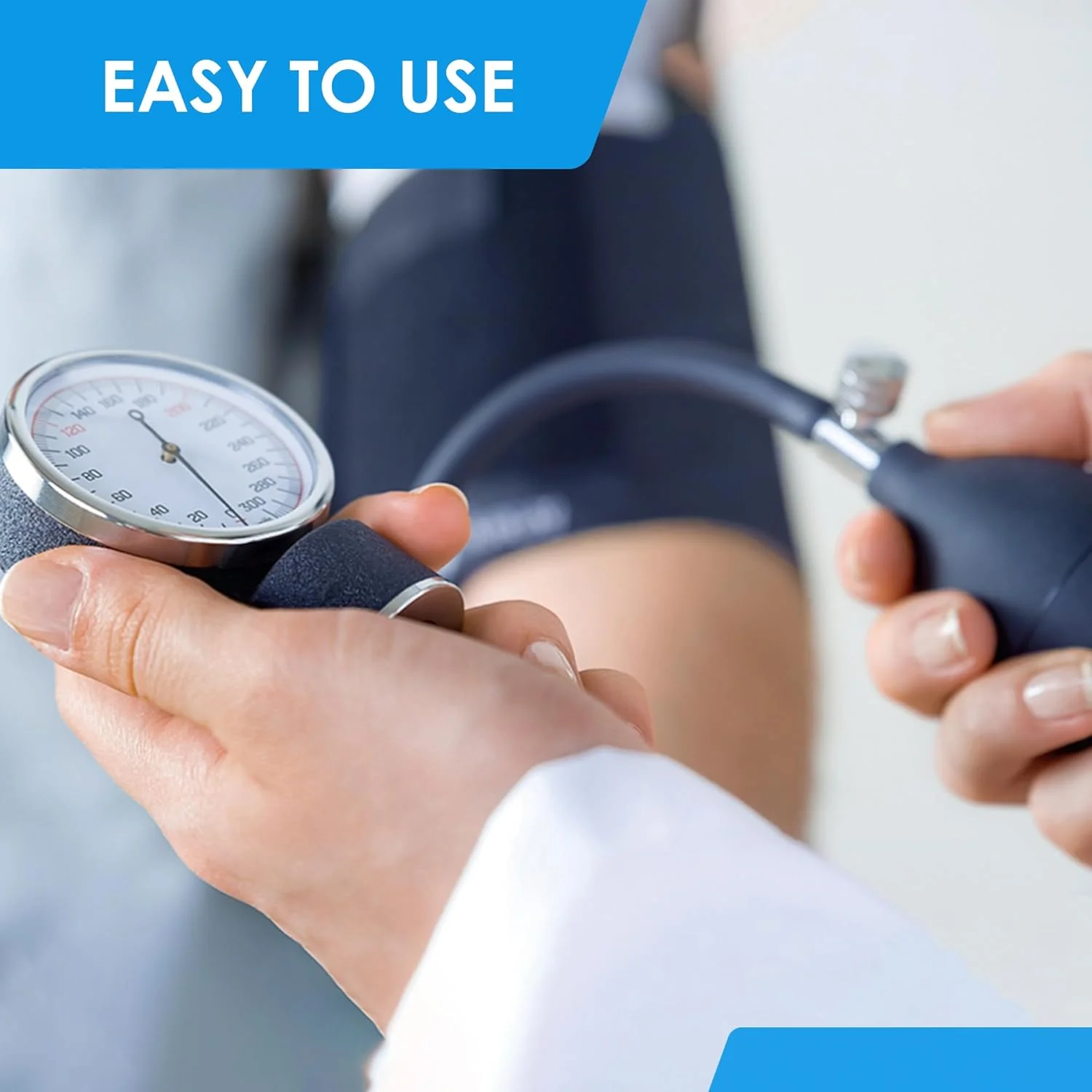 کیت فشار خون سری کلاسیک بزرگسال Primacare DS-9197-BL، همراه با گوشی پزشکی آبی