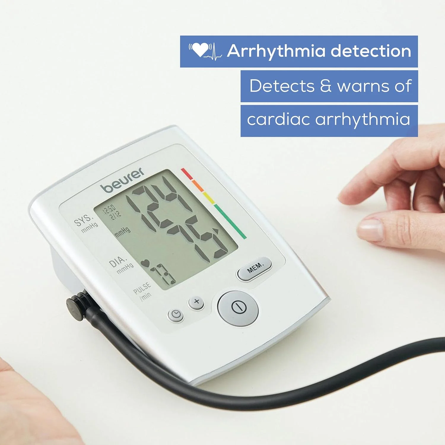 فشارسنج بازویی بیورر مدل BM 35، دارای نشانگر ریسک و تشخیص آریتمی، 2 x 60 حافظه کاربری، محاسبه میانگین فشار خون، مناسب برای دور بازو 22-36 سانتی متر فشارسنج بازویی بیورر مدل BM 35، دارای نشانگر ریسک و تشخیص آریتمی، 2 x 60 حافظه کاربری، محاسبه میانگین فشار خون، مناسب برای دور بازو 22-36 سانتی متر