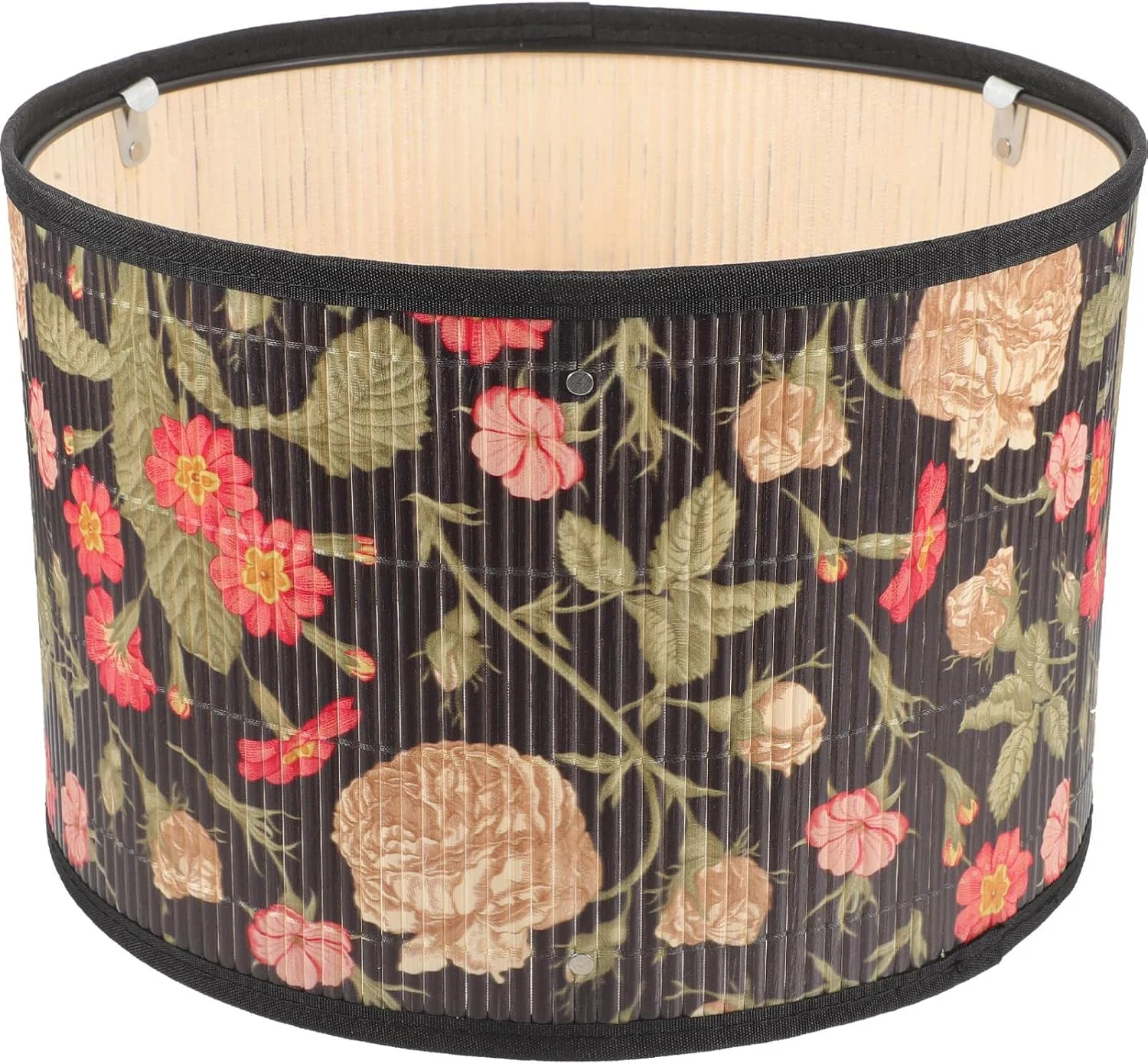 آباژور بامبو OSALADI، آباژور استوانه ای طرح قدیمی، پوشش چراغ گیره ای برای لوستر، چراغ ایستاده و چراغ رومیزی - مدل B