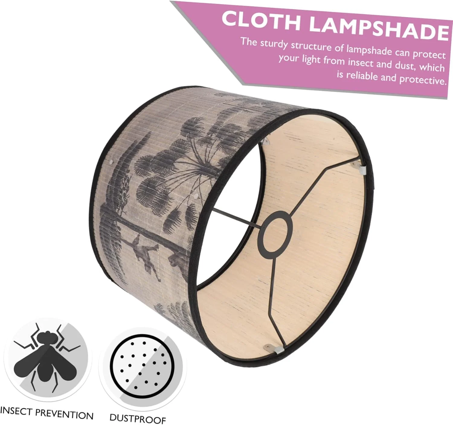 آباژور چراغ رومیزی OSALADI، دکوراسیون منزل سفید رنگ، کنار تخت برای آویز منحصر به فرد، روکش لوستر، گیره خانگی، خاکستری، 30x30 سانتی متر (KZKPN7R3W0225909N90)