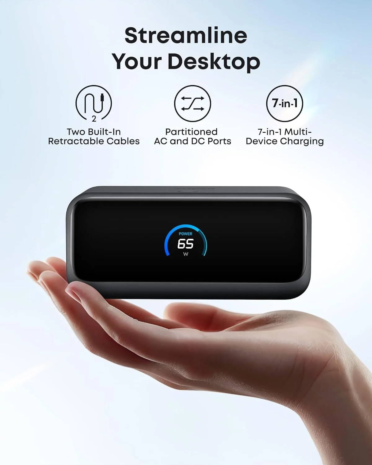 ایستگاه شارژ نانو انکر، چند راهی برق USB-C هفت در یک برای آیفون 16، کابل جمع شونده 2.3 فوتی انکر InstaCord، 3 پورت USB-C، 1 پورت USB-A، 3 پریز AC، شارژ سریع 100 واتی، مناسب مک بوک، خانه و اداره ایستگاه شارژ نانو انکر، چند راهی برق USB-C هفت در یک برای آیفون 16، کابل جمع شونده 2.3 فوتی انکر InstaCord، 3 پورت USB-C، 1 پورت USB-A، 3 پریز AC، شارژ سریع 100 واتی، مناسب مک بوک، خانه و اداره