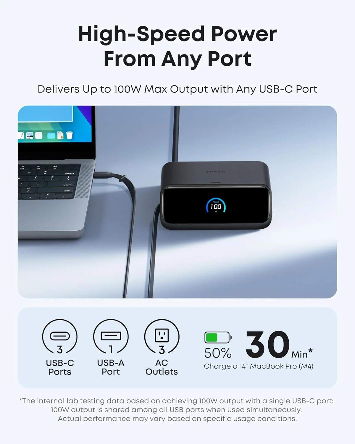 ایستگاه شارژ نانو انکر، چند راهی برق USB-C هفت در یک برای آیفون 16، کابل جمع شونده 2.3 فوتی انکر InstaCord، 3 پورت USB-C، 1 پورت USB-A، 3 پریز AC، شارژ سریع 100 واتی، مناسب مک بوک، خانه و اداره ایستگاه شارژ نانو انکر، چند راهی برق USB-C هفت در یک برای آیفون 16، کابل جمع شونده 2.3 فوتی انکر InstaCord، 3 پورت USB-C، 1 پورت USB-A، 3 پریز AC، شارژ سریع 100 واتی، مناسب مک بوک، خانه و اداره