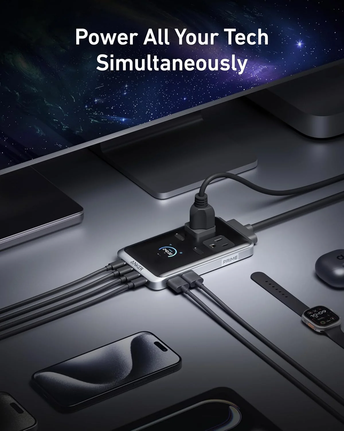 ایستگاه شارژ انکر پرایم، نوار برق USB-C هشت در یک 240 واتی، سیم удлинительный جداشدنی 1.5 متری، 2 پریز AC، 4 پورت USB-C، 2 پورت USB-A، مناسب برای آیفون 16/15، لوازم جانبی رومیزی برای مک بوک، خانه، دفتر (مناسب برای مسافرت نیست) ایستگاه شارژ انکر پرایم، نوار برق USB-C هشت در یک 240 واتی، سیم удлинительный جداشدنی 1.5 متری، 2 پریز AC، 4 پورت USB-C، 2 پورت USB-A، مناسب برای آیفون 16/15، لوازم جانبی رومیزی برای مک بوک، خانه، دفتر (مناسب برای مسافرت نیست)