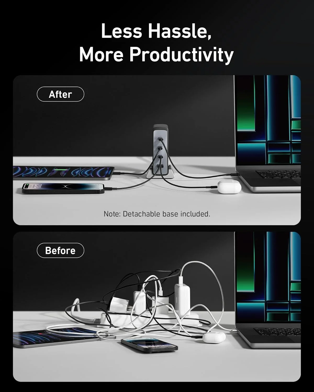 شارژر 240 واتی USB C انکر، ایستگاه شارژ سریع و جمع و جور 4 پورت GaN برای مک بوک پرو/ایر، آیفون، آیپد پرو، دل XPS، گلکسی، پیکسل، اپل واچ شارژر 240 واتی USB C انکر، ایستگاه شارژ سریع و جمع و جور 4 پورت GaN برای مک بوک پرو/ایر، آیفون، آیپد پرو، دل XPS، گلکسی، پیکسل، اپل واچ