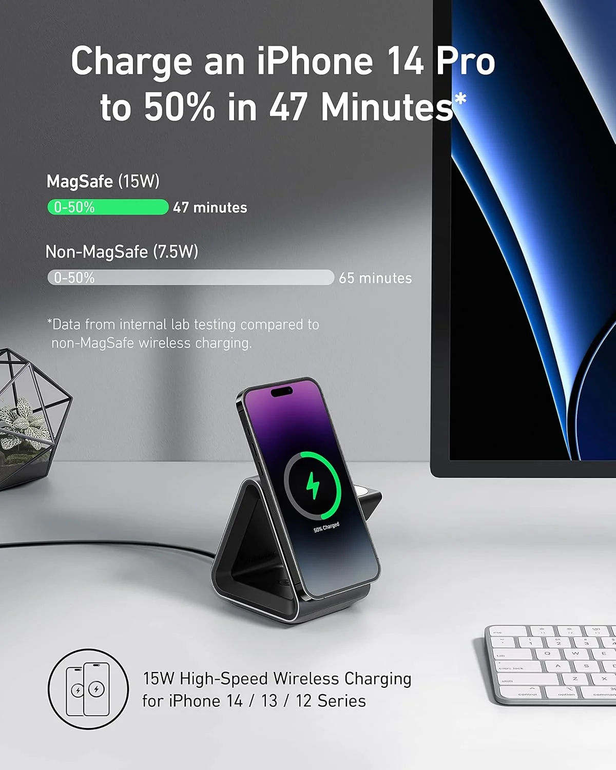 استند شارژر بیسیم 3 در 1 انکر 737 MagGo سازگار با MagSafe و دارای گواهی MFi با حداکثر سرعت شارژ برای آیفون 14/13/12، اپل واچ S8/Ultra، ایرپادز 3/Pro (شامل شارژر 30 واتی USB-C) استند شارژر بیسیم 3 در 1 انکر 737 MagGo سازگار با MagSafe و دارای گواهی MFi با حداکثر سرعت شارژ برای آیفون 14/13/12، اپل واچ S8/Ultra، ایرپادز 3/Pro (شامل شارژر 30 واتی USB-C)