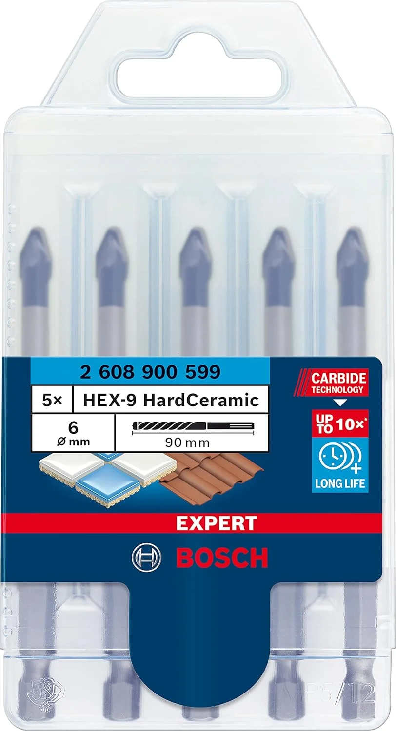 مجموعه 5 عددی مته سرامیک سخت HEX-9 بوش پروفشنال (مناسب برای کاشی سقف، قطر 6 میلی متر، لوازم جانبی دریل چکشی) مجموعه 5 عددی مته سرامیک سخت HEX-9 بوش پروفشنال (مناسب برای کاشی سقف، قطر 6 میلی متر، لوازم جانبی دریل چکشی)