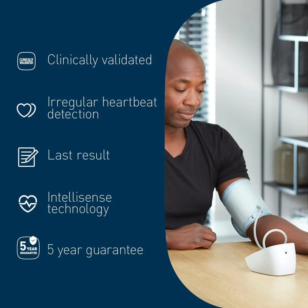 دستگاه فشار خون بازویی امرون مدل M2 Basic، دستگاه فشار خون خانگی با دقت بالینی، سازگار با سایز بازوهای کوچک تا بزرگسالان (سایز 17-42 سانتی متر)، دارای راهنمای بستن کاف دستگاه فشار خون بازویی امرون مدل M2 Basic، دستگاه فشار خون خانگی با دقت بالینی، سازگار با سایز بازوهای کوچک تا بزرگسالان (سایز 17-42 سانتی متر)، دارای راهنمای بستن کاف