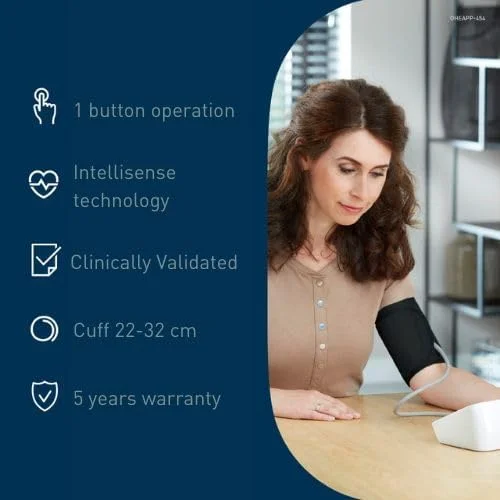 دستگاه فشار خون بازویی اتوماتیک امرن مدل M2، دستگاه سنجش فشار خون و ضربان قلب نامنظم در منزل، دارای 30 حافظه، سازگار با بازوبندهای کوچک، بزرگسالان دستگاه فشار خون بازویی اتوماتیک امرن مدل M2، دستگاه سنجش فشار خون و ضربان قلب نامنظم در منزل، دارای 30 حافظه، سازگار با بازوبندهای کوچک، بزرگسالان