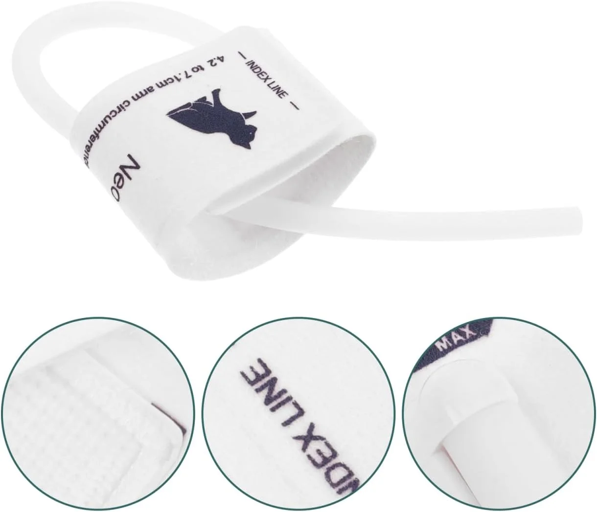 کاف فشار خون حیوانات خانگی پاپت پاپ، سایز یونیورسال، پارچه نبافته، مناسب گربه، سگ و سایر حیوانات، رنگ سفید