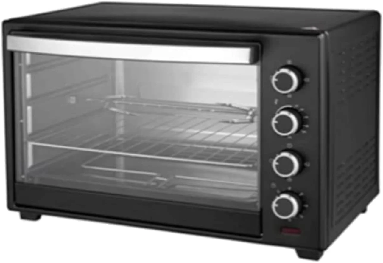 فر برقی 48 لیتری جیپاس مدل G04451 | دارای عملکرد کانوکشن و جوجه گردان، مناسب برای گریل کردن | تایمر 60 دقیقه ای با زنگ هشدار | المنت های حرارتی 2000 واتی از جنس استیل ضد زنگ | مشکی