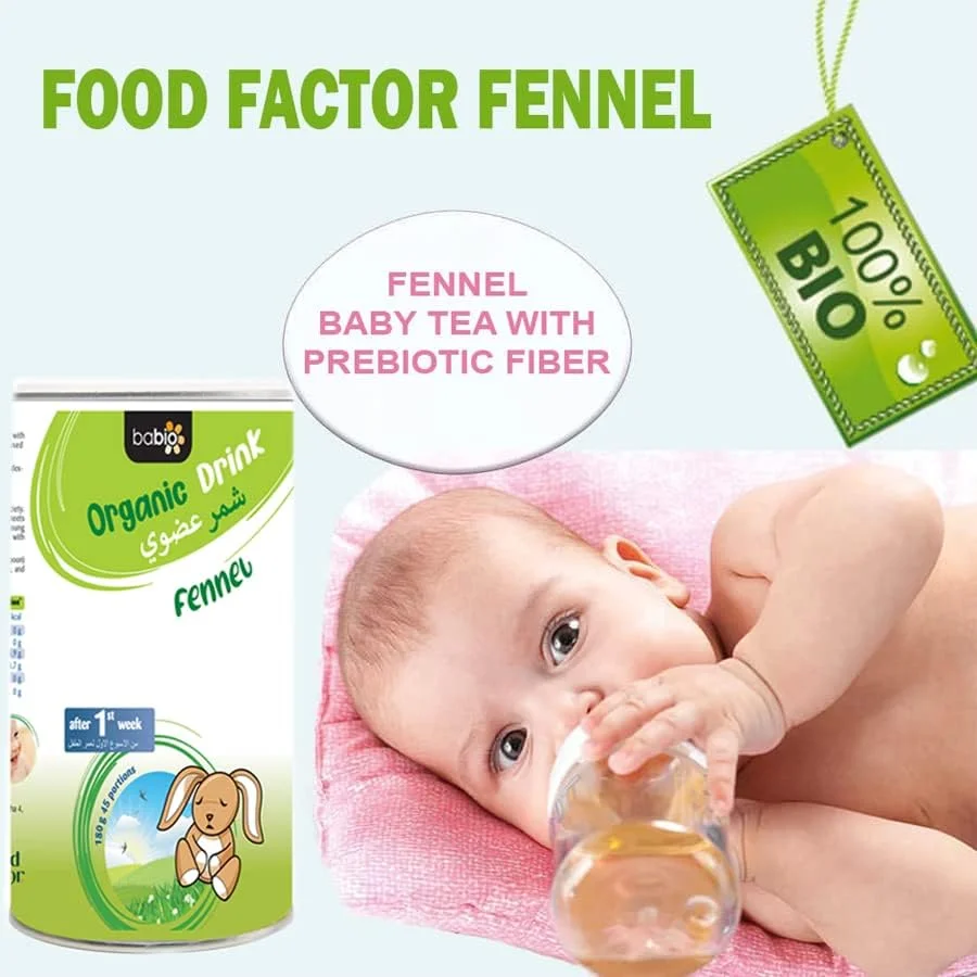 نوشیدنی چای فوری رازیانه ارگانیک بابیو فود فاکتور با فیبر پریبیوتیک (اینولین)، تسکین قولنج و نفخ، کمک به هضم غذا و آرامش کودک، تهیه آسان با آب سرد یا گرم، چای گیاهی کودک 180 گرم نوشیدنی چای فوری رازیانه ارگانیک بابیو فود فاکتور با فیبر پریبیوتیک (اینولین)، تسکین قولنج و نفخ، کمک به هضم غذا و آرامش کودک، تهیه آسان با آب سرد یا گرم، چای گیاهی کودک 180 گرم