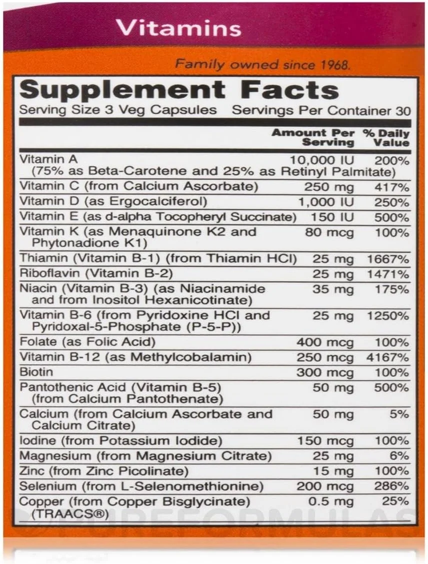 NOW Foods ADAM مولتی ویتامین مخصوص آقایان، 90 کپسول NOW Foods ADAM مولتی ویتامین مخصوص آقایان، 90 کپسول