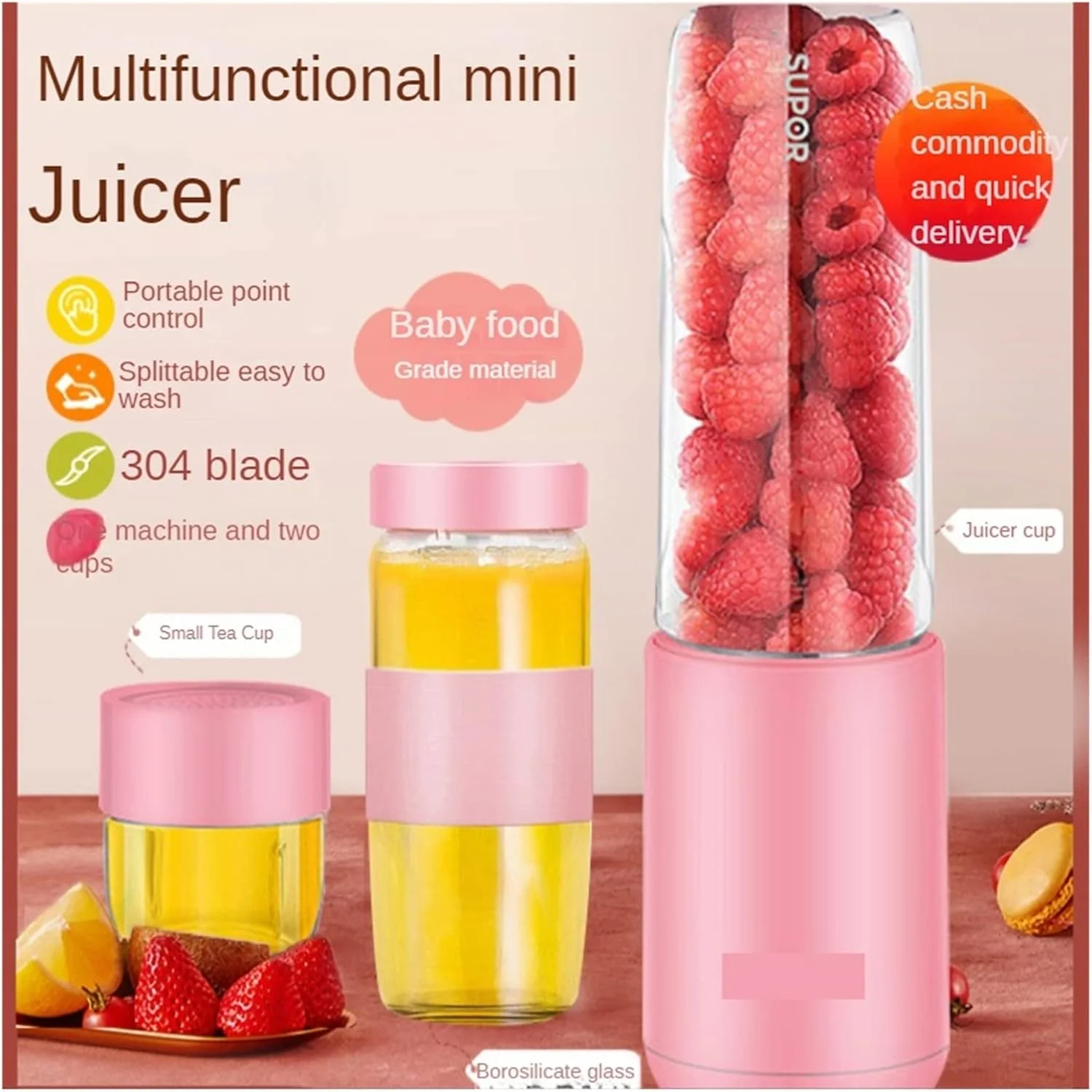 آبمیوه گیری خانگی اتوماتیک میوه کوچک چند منظوره مکمل غذای کودک قابل حمل برقی چند فنجانه (رنگ: آبی، سایز: UK_220V) (آبی AU_220V) آبمیوه گیری خانگی اتوماتیک میوه کوچک چند منظوره مکمل غذای کودک قابل حمل برقی چند فنجانه (رنگ: آبی، سایز: UK_220V) (آبی AU_220V)