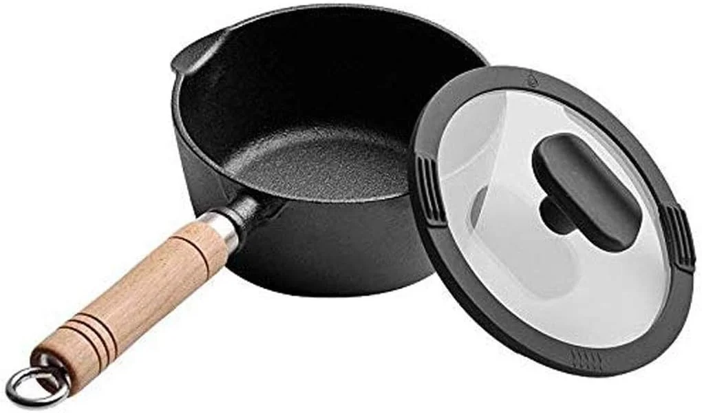 قابلمه سوپ خانگی - قابلمه شیر چدنی بدون پوشش، قابلمه سوپ آهن مکمل غذای کودک، قابلمه کوچک نچسب