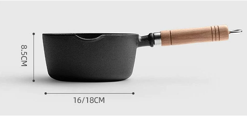 قابلمه سوپ خانگی - قابلمه شیر چدنی بدون پوشش، قابلمه سوپ آهن مکمل غذای کودک، قابلمه کوچک نچسب