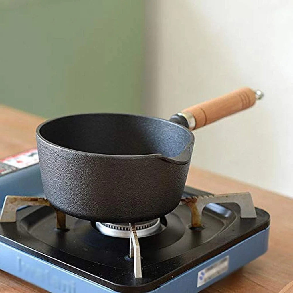 قابلمه سوپ خانگی - قابلمه شیر چدنی بدون پوشش، قابلمه سوپ آهن مکمل غذای کودک، قابلمه کوچک نچسب