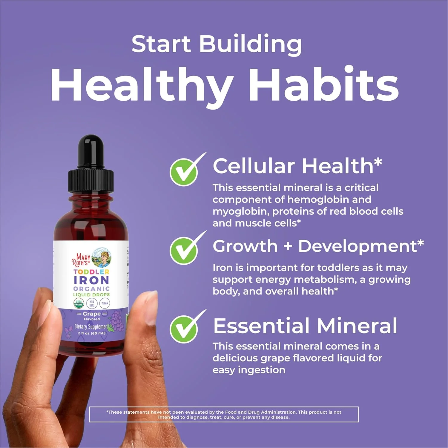 مکمل آهن ارگانیک مری روث برای کودکان نوپا | مکمل آهن مایع برای کودکان 1 تا 3 سال | مکمل آهن برای کمبود آهن | بدون شکر | وگان | غیر GMO | بدون گلوتن | 2 اونس مایع مکمل آهن ارگانیک مری روث برای کودکان نوپا | مکمل آهن مایع برای کودکان 1 تا 3 سال | مکمل آهن برای کمبود آهن | بدون شکر | وگان | غیر GMO | بدون گلوتن | 2 اونس مایع