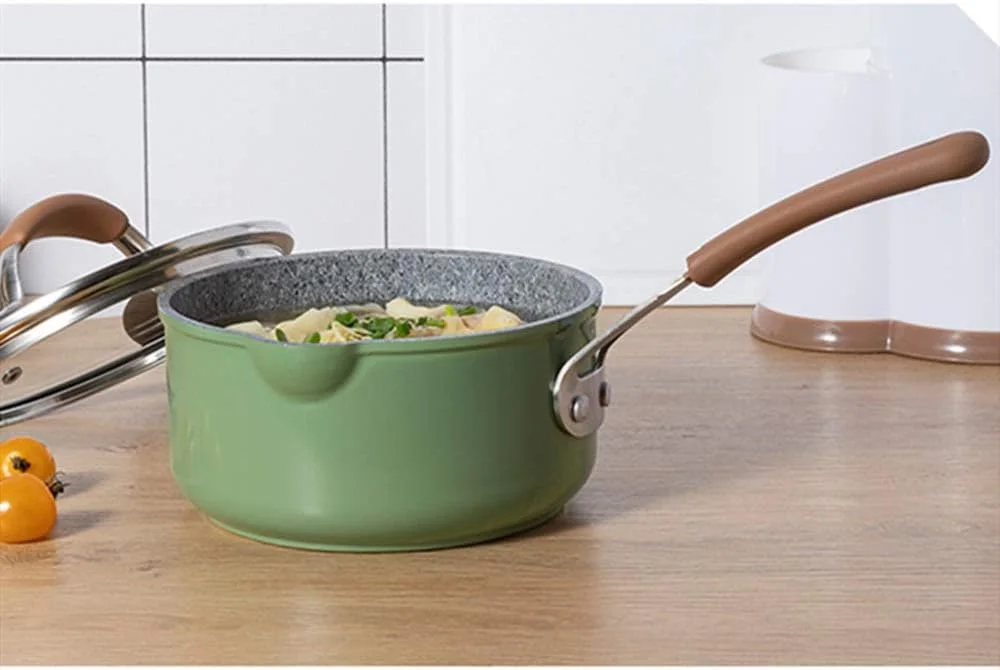 شیرجوش قابلمه شیر نچسب مکمل غذای کودک برای آشپزخانه، سبز - 20x8.5x17.8 سانتی متر