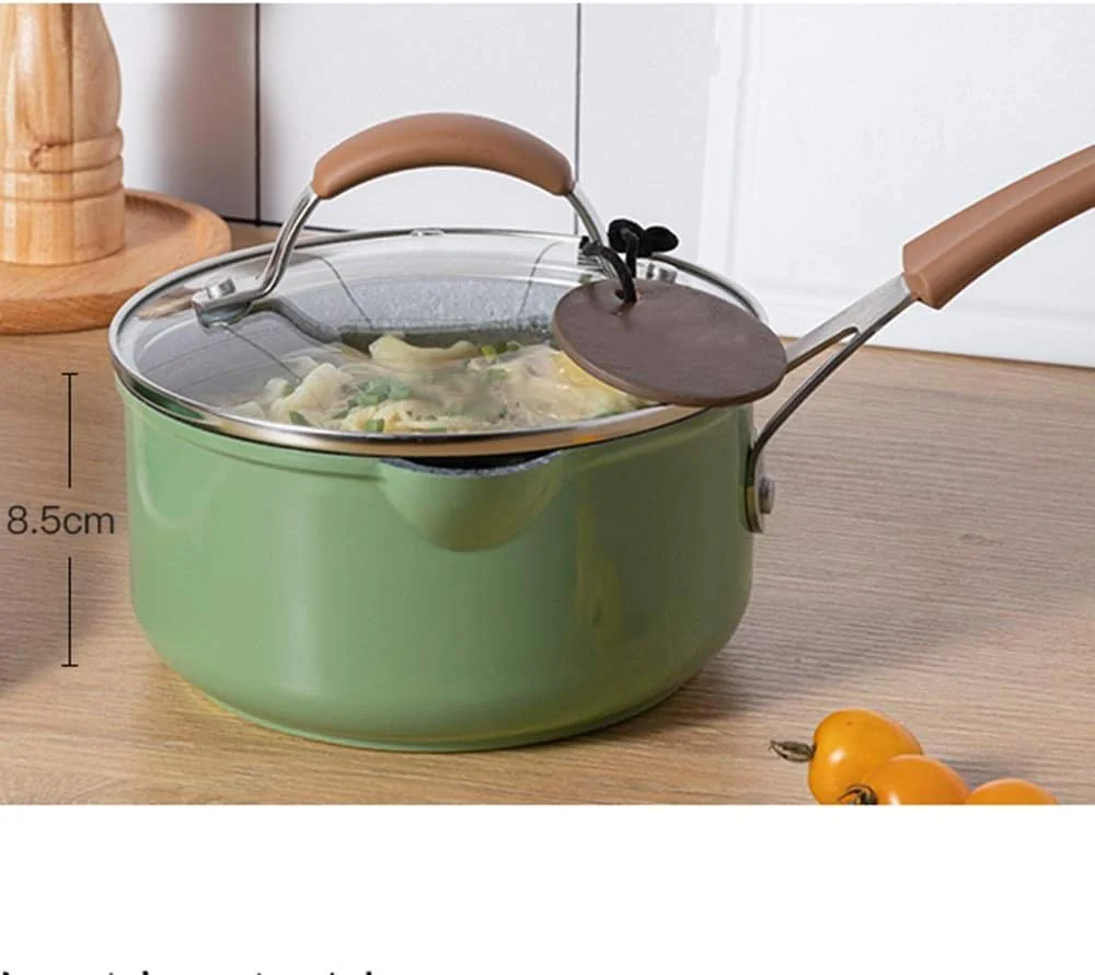 شیرجوش قابلمه شیر نچسب مکمل غذای کودک برای آشپزخانه، سبز - 20x8.5x17.8 سانتی متر