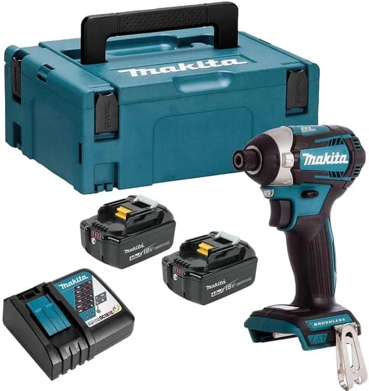 دریل پیچ گوشتی ضربه ای شارژی 18 ولت ماکیتا مدل DTD154RMJ - به همراه 2 عدد باتری 4.0 آمپر