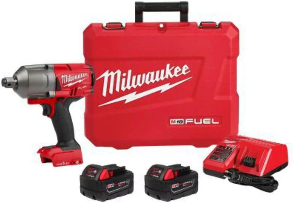 آچار بکس ضربه ای پر قدرت 18 ولت Milwaukee 2864-22R با حلقه اصطکاکی، مشکی و قرمز آچار بکس ضربه ای پر قدرت 18 ولت Milwaukee 2864-22R با حلقه اصطکاکی، مشکی و قرمز