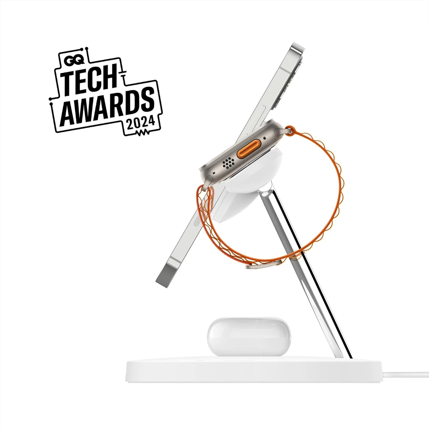 استند شارژ بیسیم 3 در 1 بلکین MagSafe، شارژر بیسیم سریع 15 واتی آیفون و اپل واچ، استند شارژ ایرپاد برای سری آیفون 16، 15، 14، 13، 12، اپل واچ 10/9/8، SE، Ultra - سفید استند شارژ بیسیم 3 در 1 بلکین MagSafe، شارژر بیسیم سریع 15 واتی آیفون و اپل واچ، استند شارژ ایرپاد برای سری آیفون 16، 15، 14، 13، 12، اپل واچ 10/9/8، SE، Ultra - سفید