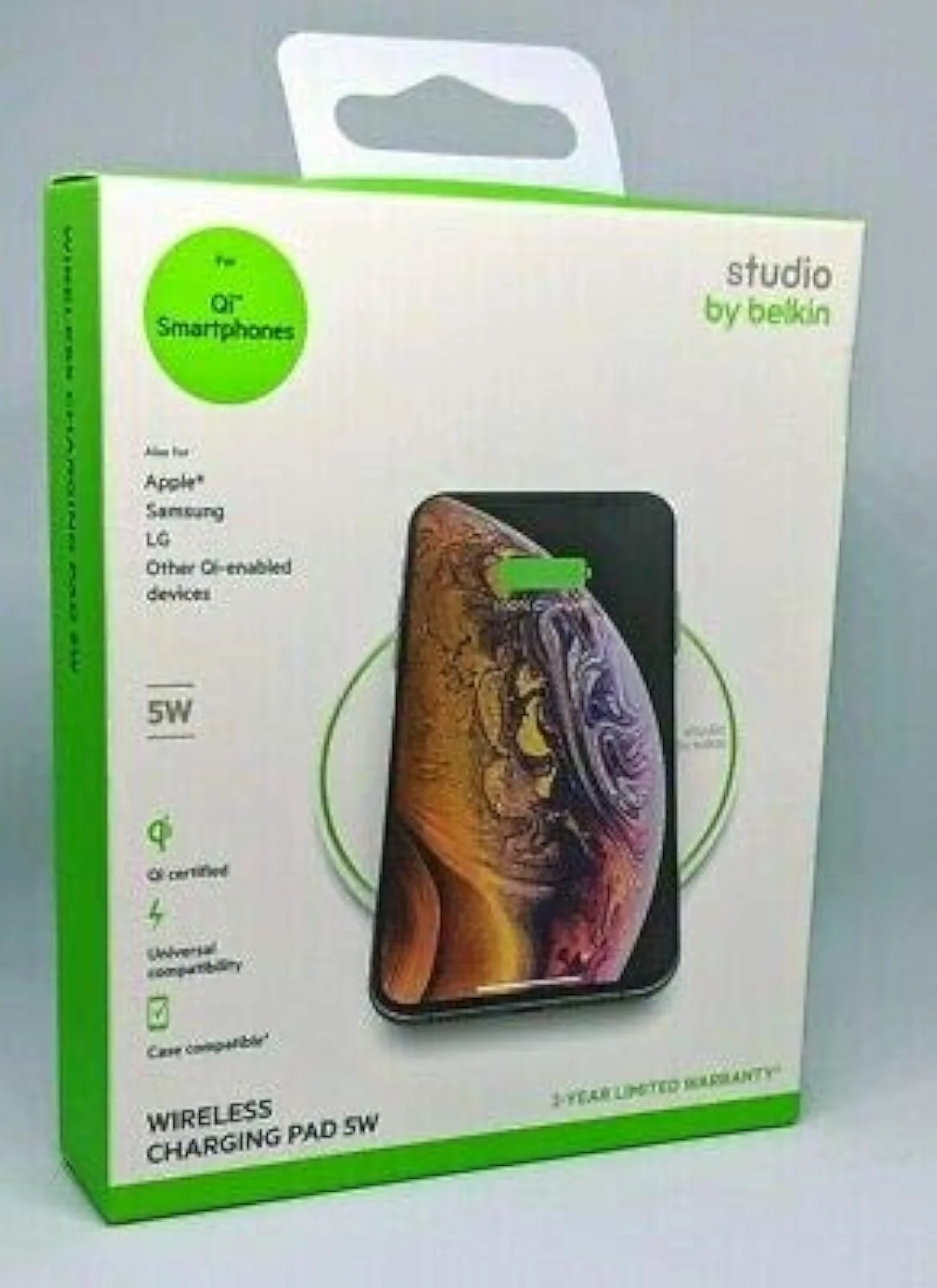 شارژر تاشو مغناطیسی 2 در 1 بلکین BoostCharge سازگار با MagSafe، شارژر بی سیم دارای گواهینامه Qi2 با توان 15 وات برای آیفون 15، آیفون 14، اپل واچ با پایه ضد لغزش، شامل منبع تغذیه - مشکی