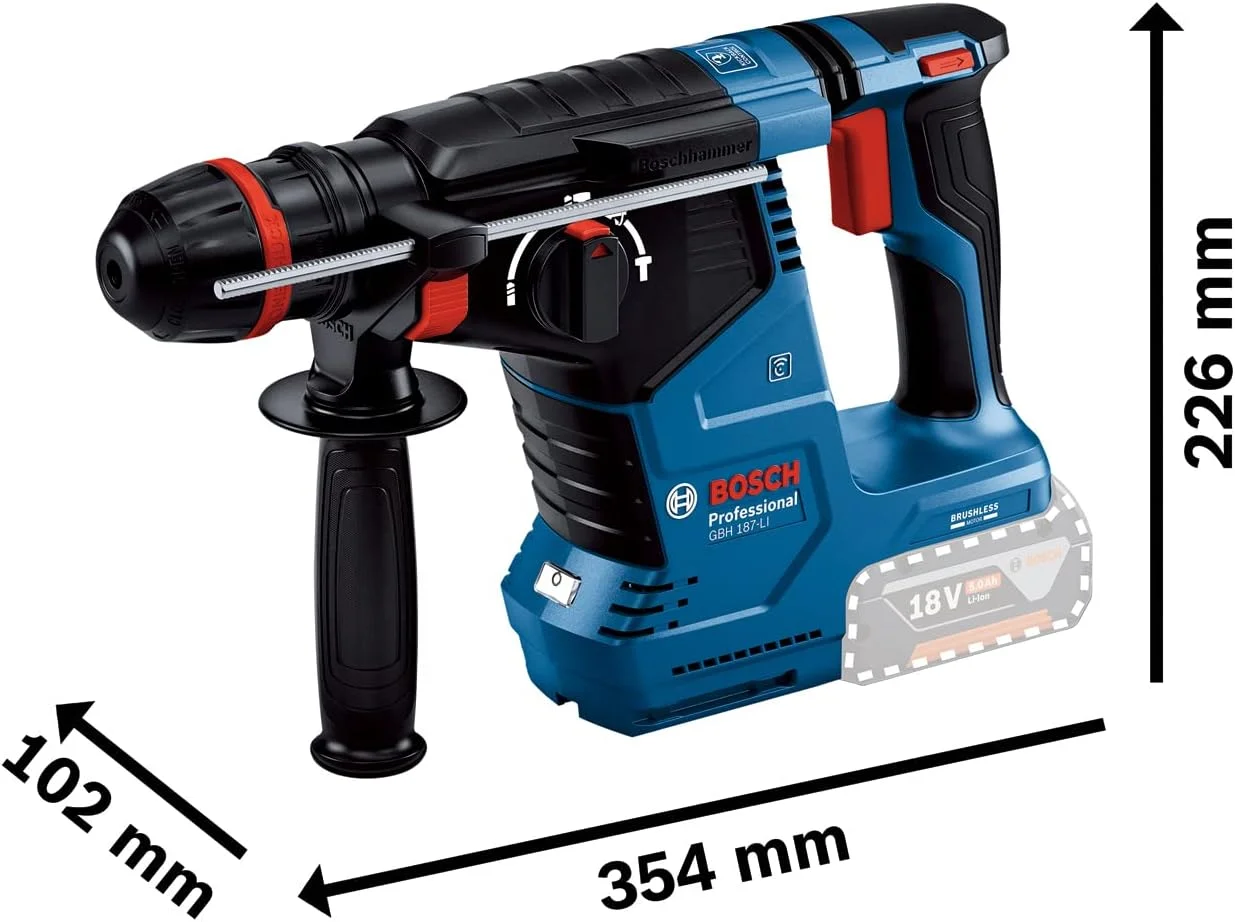 چکش تخریب شارژی بوش پروفشنال با SDS plus GBH 187-LI چکش تخریب شارژی بوش پروفشنال با SDS plus GBH 187-LI