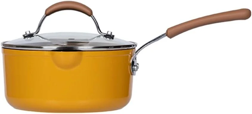 شیرجوش و قابلمه سس، نچسب، مناسب غذای کودک، قابلمه جوشاندن شیر، قابلمه جوشاندن، قابلمه نودل فوری (صورتی 18x8.5x15)