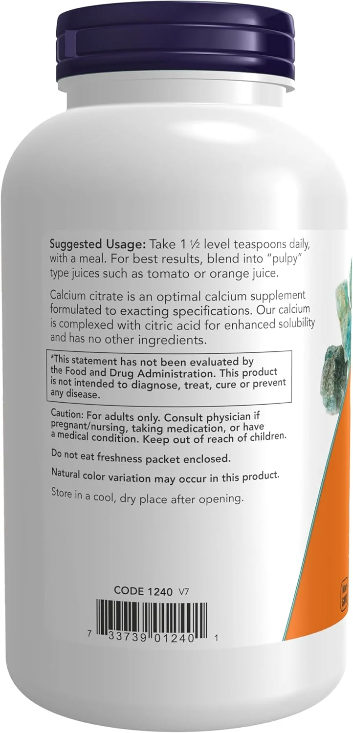 پودر سیترات کلسیم ناو فودز - 227 گرم پودر سیترات کلسیم ناو فودز - 227 گرم