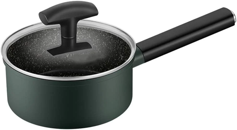 شیرجوش، قابلمه کوچک برای گرم کردن شیر، غذای کودک، قابلمه نچسب خانگی، قابلمه نودل و پخت سریع نودل، شیر داغ (سبز 16x7.2)