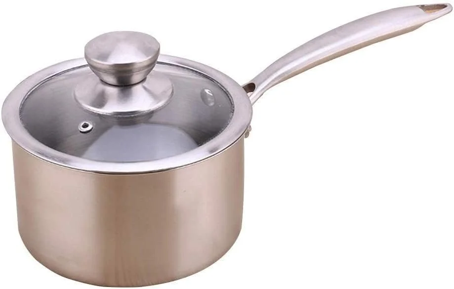 شیرجوش کوچک استیل ضد زنگ، قابلمه کوچک تک دسته، تابه مکمل غذای کودک 304 مقاوم در برابر حرارت، قابلمه و تابه آشپزخانه (رنگ: نقره ای، سایز: 18 سانتی متر) (نقره ای 18 سانتی متر) شیرجوش کوچک استیل ضد زنگ، قابلمه کوچک تک دسته، تابه مکمل غذای کودک 304 مقاوم در برابر حرارت، قابلمه و تابه آشپزخانه (رنگ: نقره ای، سایز: 18 سانتی متر) (نقره ای 18 سانتی متر)