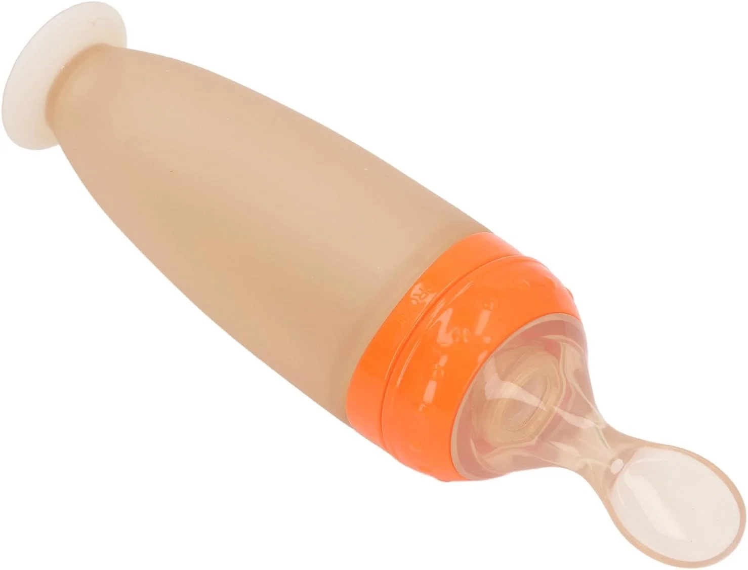 قاشق غذای کودک با درپوش ضد گرد و غبار، قاشق مکمل سیلیکونی نرم، ابزار تغذیه غلات فشاری، قاشق پخش کننده غذای کودک، بطری مکمل، (نارنجی) قاشق غذای کودک با درپوش ضد گرد و غبار، قاشق مکمل سیلیکونی نرم، ابزار تغذیه غلات فشاری، قاشق پخش کننده غذای کودک، بطری مکمل، (نارنجی)